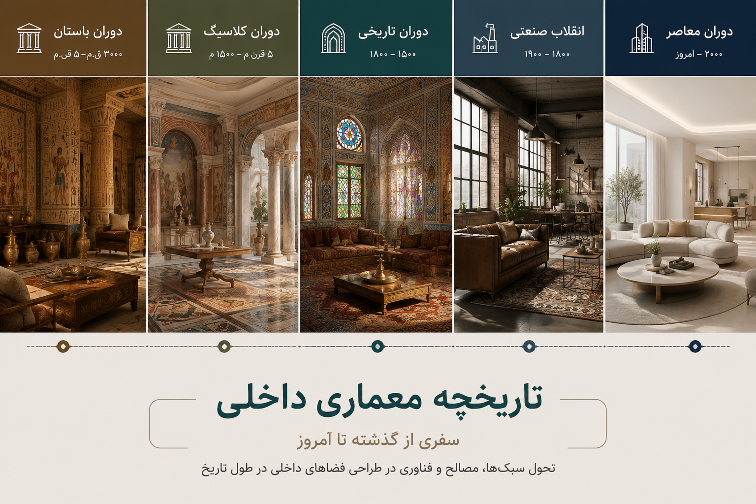 تاریخچه معماری داخلی؛ از گذشته تا امروز